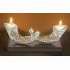 Candleholder-Two Shofars On Black Case-Silver Plated
