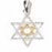 Necklace-Star Of David-Silver & Gold Plated-18" Chain