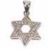 Necklace-Star Of David w/Crystals (Sterling Silver)-18" Chain