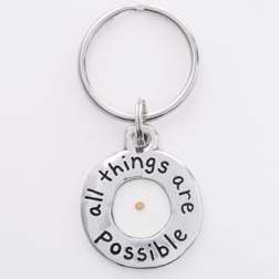 Key Chain-Mustard Seed-Pewter