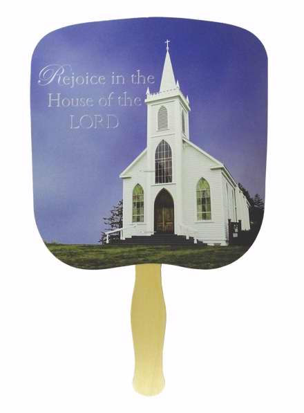 Hand Fan-Rejoice In The House of The Lord (Pack of 50) (Pkg-50)