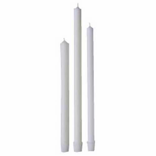 Candle-Altar Candle 7 1/2" x 17/32"-Stearic Molded Plain End (Pack of 250) (Pkg-250)