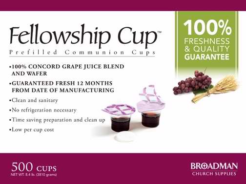 Communion-Fellowship Cup Prefilled Juice/Wafer (Box Of 500) (Pkg-500)
