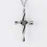 Necklace-Cross-Twisted Wrapped w/24" Chain-Pewter (Adjustable)