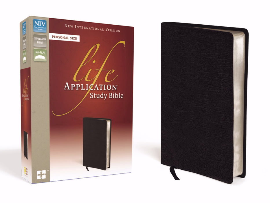 NIV Life Application Study Bible/Personal Size-Black Bonded Leather
