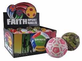 Toy-Faith Sport Balls-Assorted Designs (Pack of 24) (Pkg-24)