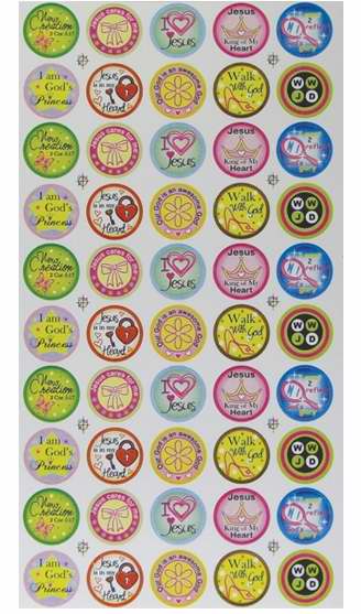 Sticker-Hearts & Flowers For Girls (Pack of 300) (Pkg-300)