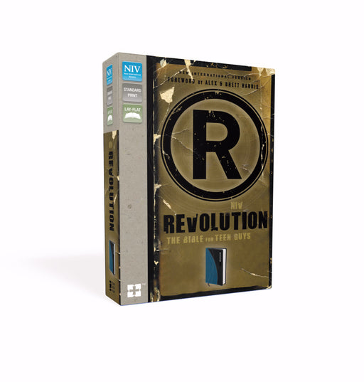 NIV Revolution Bible For Teen Guys-Blue/Charcoal Duo-Tone
