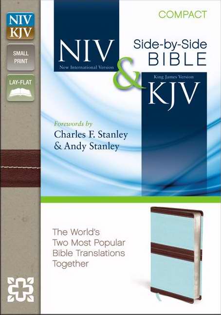 NIV & KJV Side-By-Side Bible/Compact-Chocolate/Turquoise Duo-Tone
