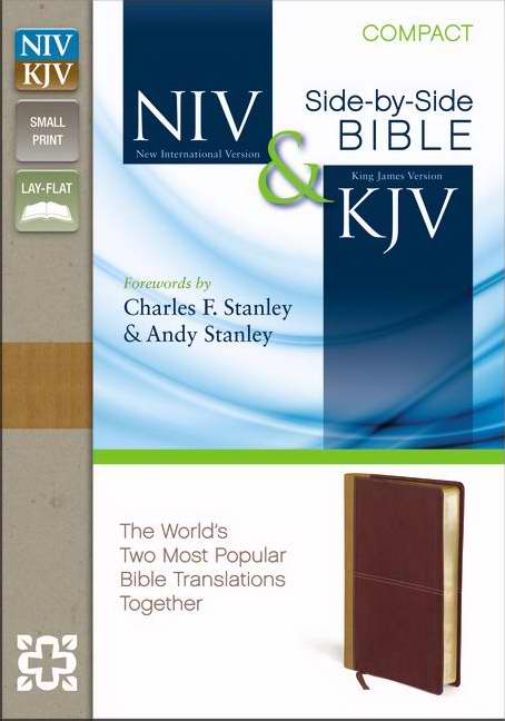 NIV & KJV Side-By-Side Bible/Compact-Camel/Red Duo-Tone