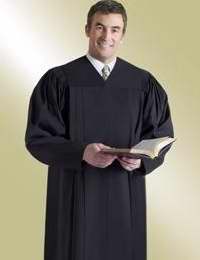 Clergy Robe-Plymouth-Coat Sleeve-H203/P02-Black