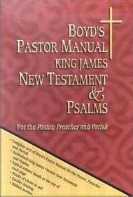 Boyd's Pastor Manual King James New Testament & Psalms-Black Bonded Leather