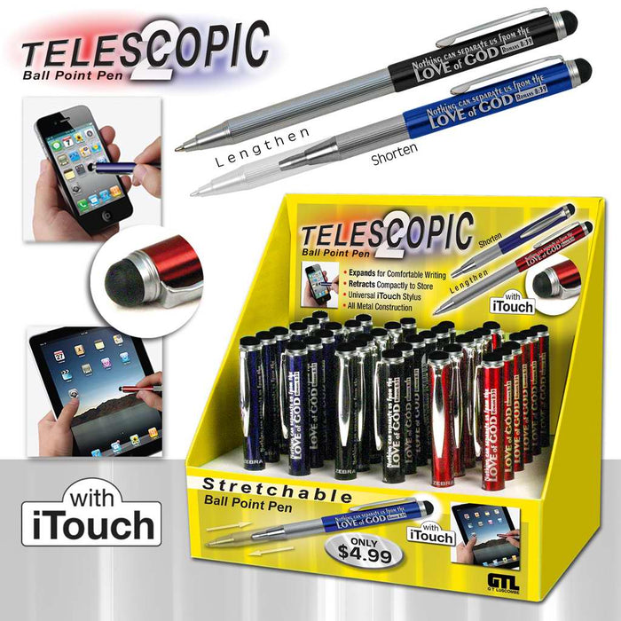 Display-Pen-Telescopic 2 w/Itouch (Pack of 36) (Pkg-36)