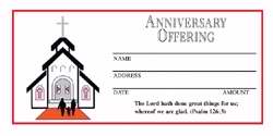 Offering Envelope-Anniversary Offering (Pack Of 500) (Pkg-500)
