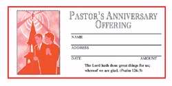 Offering Envelope-Pastor's Anniversary Offering (Pack Of 500) (Pkg-500)