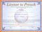 Certificate-License To Preach (Wallet Size) (Pack Of 25) (Pkg-25)