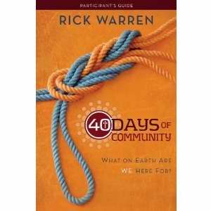 40 Days Of Community Study Pack w/Study Guide, Devotional & DVD (Curriculum Kit)