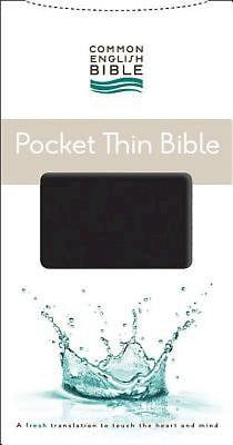 CEB Pocket Thin Bible-Black Ecoleather W/Zipper
