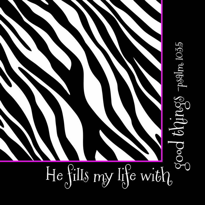 Napkin-Everyday: He Fills My Life W/Good Things  (6.5" X 6.5")-6 Packages Containing 20 Napkins (Pkg-6)