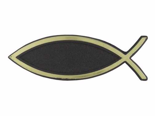 Auto Decal-3D Fish- Small (Gold) (Pack Of 12) (Pkg-12)