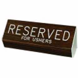 Sign-Reserved For Ushers (3x6)