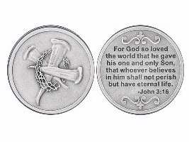Pocket Token-For God So Loved-Jn 3:16 (Pack of 25) (Pkg-25)