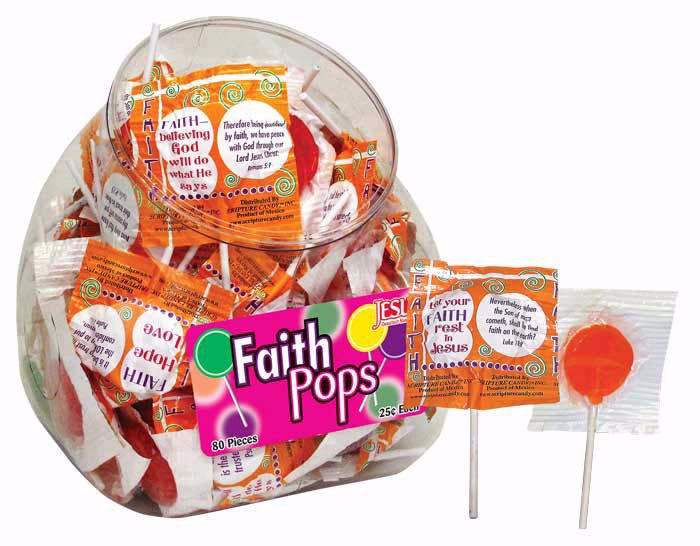Candy-Scripture Faith Pops Counter Jar
