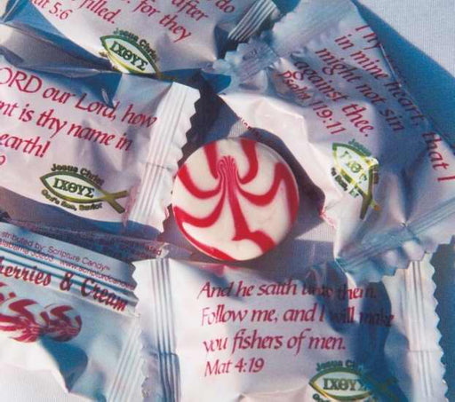 Candy-Scripture Strawberry & Cream (30 POUND BOX/2400 PIECES)