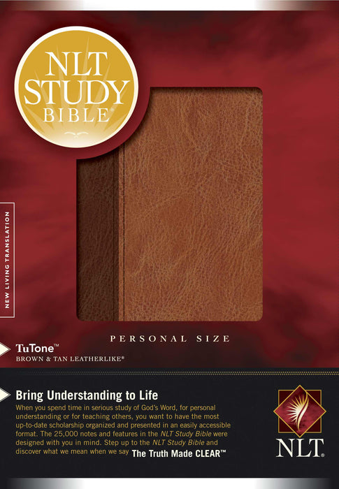 NLT2 Study Bible/Personal Size-Brown/Tan TuTone Indexed