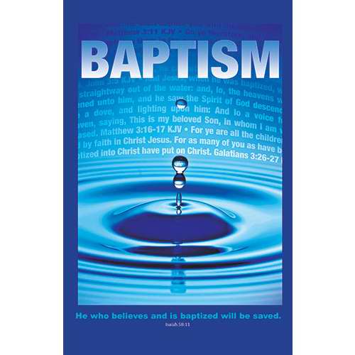 Bulletin-Baptism (Pack of 100) (Pkg-100)