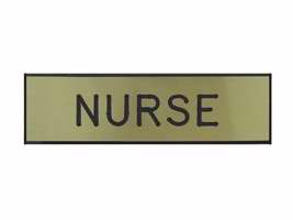 Badge-Nurse-Pin W/Safety Catch-Gold/Black