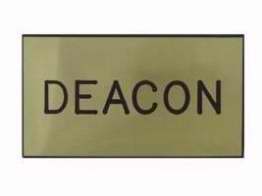Badge-Deacon-Clip Back-Gold/Black