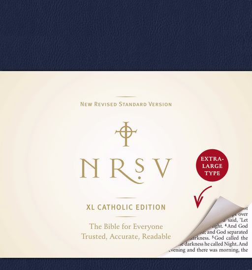 NRSV XL Catholic Edition-Large Print-Blue LeatherLike