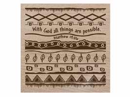 Coaster Set-All Things Are Possible-Sandstone (Pack of 4) (Pkg-4)