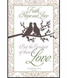 Bulletin-Faith, Hope And Love/Greatest Is Love (Wedding) (1 Corinthians 13:13) (Pack Of 100) (Pkg-100)