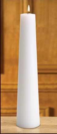 Candle-Plain Conical Christ Candle-3" x 14"