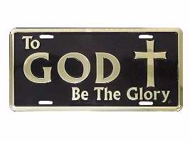 Auto Tag-Deluxe-To God Be The Glory-Gold/Black