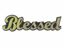 Auto Decal-3D Blessed (Gold) (Pack of 6) (Pkg-6)