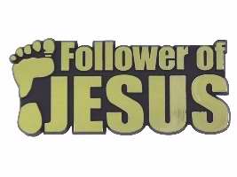 Auto Decal-Follower of Jesus (Gold) (Pack of 6) (Pkg-6)