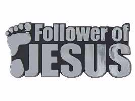 Auto Decal-Follower of Jesus (Silver) (Pack of 6) (Pkg-6)