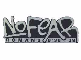 Auto Decal-No Fear-Rom 8:38-39 (Silver) (Pack of 6) (Pkg-6)