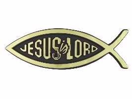Auto Decal-3D Jesus Is Lord- Small (Gold) (Pack Of 6) (Pkg-6)