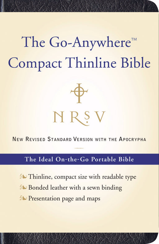 NRSV Go-Anywhere Compact Thinline W/Apocrypha-Blue Bonded Leather