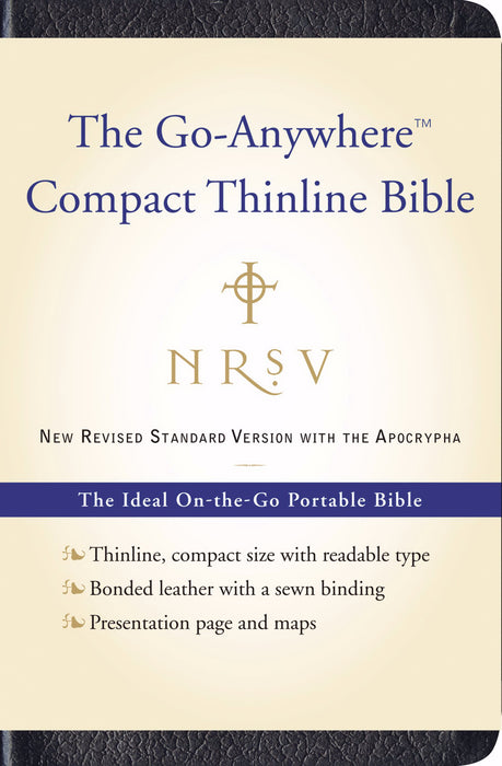 NRSV Go-Anywhere Compact Thinline W/Apocrypha-Blue Bonded Leather