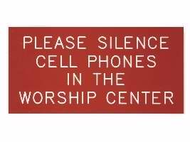 Sign-Please Silence Cell Phones-Formica-Red (4x8)