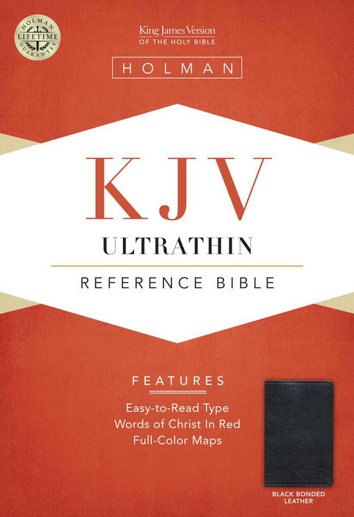 KJV UltraThin Reference Bible-Black Bonded Leather