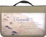 Bible Cover-Footprints Canvas-Large