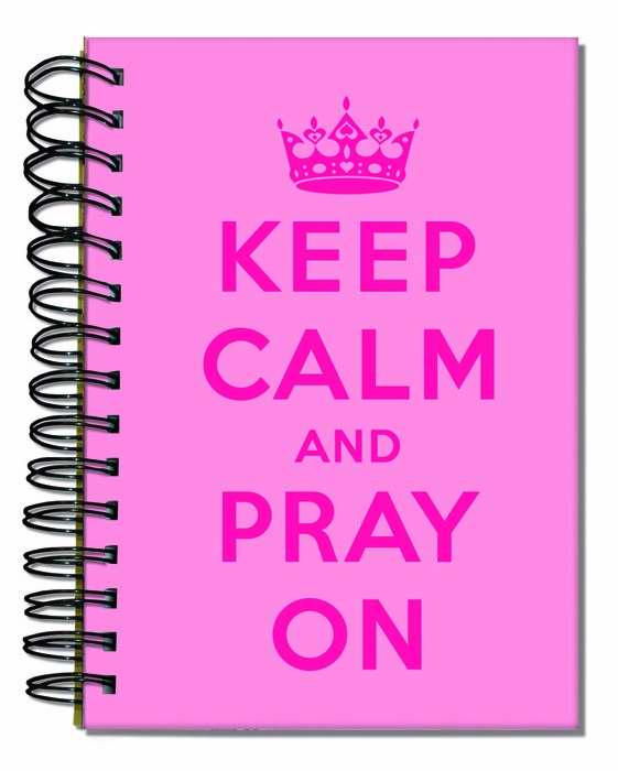 Journal-Keep Calm And Pray On-Pink (5" x 7")