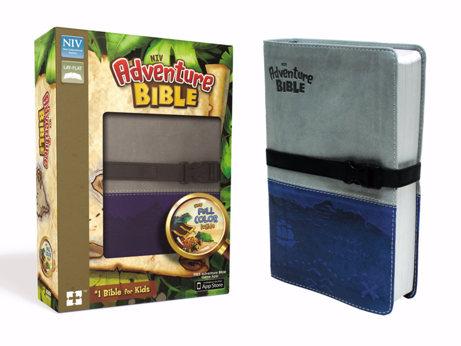 NIV Adventure Bible (Full Color)-Gray/Blue Duo-Tone