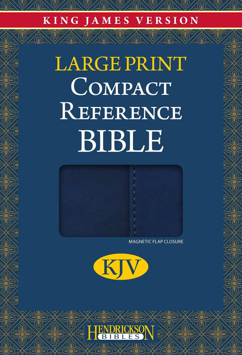 KJV Large Print Compact Reference Bible-Blue Flexisoft w/Magnetic Flap